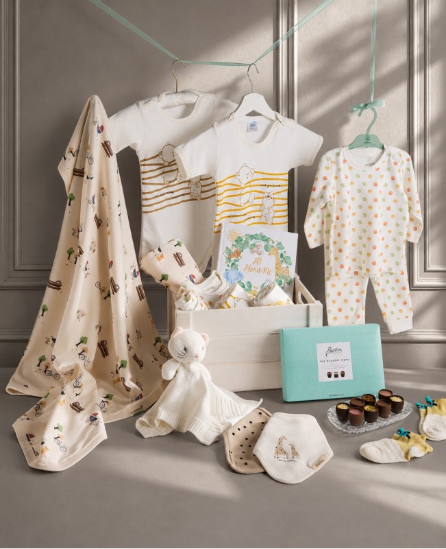 Tiny Toes And Cuddles Gift Basket Tiny Toes And Cuddles Gift Basket